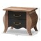 Baxton Studio Romilly Black and Oak-Finished Wood 2-Drawer Nightstand 146-8175 - alternate 6